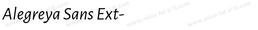 Alegreya Sans Ext字体转换